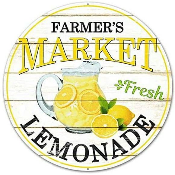 Smart Blonde Farmers Market Avocados Novelty Metal Circular Sign C-761 Smart Blonde Farmers Market Avocados Novelty Metal Circular Sign C-761